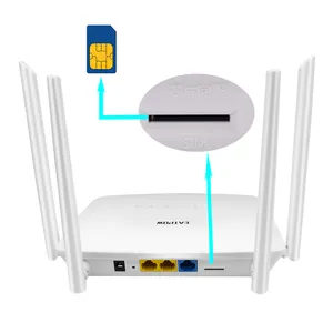Roteador wifi 4g com multi slot para cartão sim, wi fi sim em roteadores 4g lte 4 * 5dbi antenas universal wi-fi roteador sim cartão