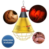 Nouvelle lampe chauffante étanche XHD pour porcs et volailles, avec protection en alliage d'aluminium durable et acier inoxydable 304, chauffe-nid 220V