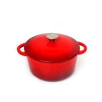 Cocotte en fonte émaillée de 24 cm avec couvercle, idéale pour soupes et ragoûts – Meilleure vente