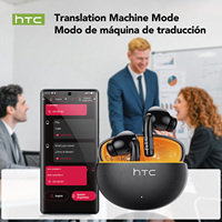 HTC NE29 AI earphone Bluetooth 6.0 nirkabel, earphone olahraga dengan latensi ultra-rendah cocok untuk ponsel pintar musik Game