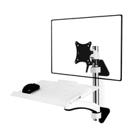 Meisonic FE110KB-W Peralatan Industri Rak Keyboard Dinding dengan Lengan Monitor Layar Sentuh untuk Layar Komputer Lengan Monitor Baru
