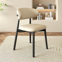 Direkt vom Hersteller Moderne Minimalistische Massivholz-Esszimmerstühle mit Leicht Luxuriösen Leder-Rückenlehnen Geeignet für Zuhause, Hotels, Fitness-Studios