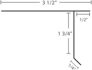 2 Inch X 2 Inch X 10 Feet Aluminum Roof Flashing Drip Edge