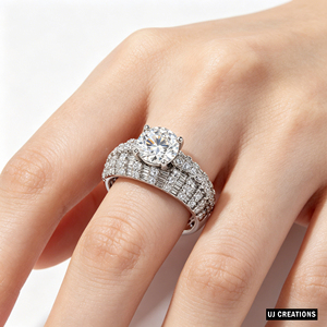 Anillo de Halo de Diamante Cultivado en Laboratorio de 1 Quilate, Oro Sólido de 10K/14K/18K, Corte Brillante, Calidad VVS-VS, Certificado IGI, Romántico, para Boda o Fiesta - Product Image 5