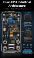 I2C C09 Lite Multimeter Digital Pintar Rentang Otomatis 500V CAT III NCV Penguji Kapasitor Alat Perbaikan Layar IPS Ponsel Elektrik