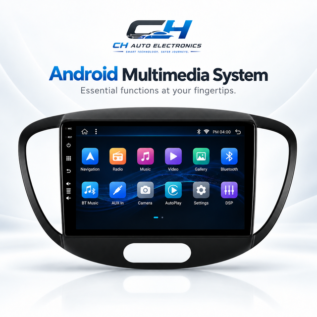 For Hyundai I10 2007-2013 Android 15 Car Radio 9 Inch 2DIN 1280x720 Wireless CarPlay Android Auto GPS BT5.0 Reversing Camera