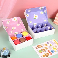 Boîte d'emballage en carton divisée personnalisée de luxe avec macaron biscuits sucrés