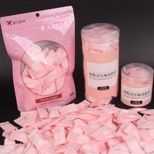 Serviettes compressées jetables couleur <span class=keywords><strong>pastel</strong></span>, serviette de voyage en coton pur, mouchoirs compressés portables pour l'extérieur et les voyages - Product Image 1