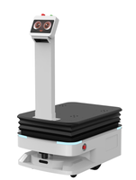 Nuevo Robot AGV Inteligente de Bajo Costo para Fábrica, Restaurante, Comercio Minorista y Almacén, con Capacidad de Carga de 100 kg, Carga Automática y Acero Inoxidable