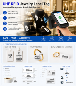 Étiquette RFID UHF imprimable pour bijoux, pour la gestion des stocks de bijoux, la sécurité en vente au détail et le suivi antivol - Product Image 3