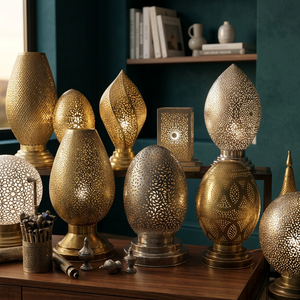 Couvre-lampes circulaires personnalisés en laiton, motif religieux traditionnel ange et croix gravé en relief, artisanat de décoration intérieure antique - Product Image 1