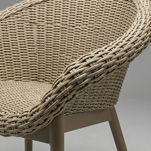 Conjunto de 3 Piezas de Muebles de Jardín para Balcón, de Mimbre Sintético Resistente a la Intemperie, con Estructura de Aluminio, Estilo OVNI - Product Image 2