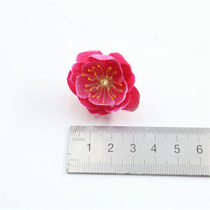 Cabeza de flor artificial de seda, color rosa cerezo, para decoración de bodas, manualidades, 4 cm - Product Image 3