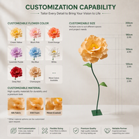 Grande fleur de rose en EVA fabriquée à la main, idéale pour les événements de mariage et la décoration intérieure/extérieure