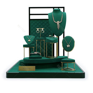 חם טוב יותר מיקרו-סיב טבעת טבעת מצגת תכשיטים מסתובב ירוק מסתובב עם לוגו - Product Image 3