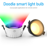 Downlight LED contrôlé par l'application Smart Life, lampe encastrée Tuya BT RGBCW pour l'éclairage de toute la maison