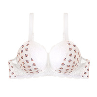 Soutien-gorge push-up à armatures en dentelle florale, style européen/américain, grande taille, pour poitrines généreuses, bretelles réglables, fermeture à trois rangées de boucles
