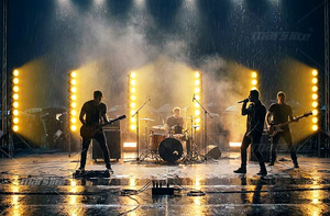 Projecteur stroboscopique LED rétro 800W Ambre + <span class=keywords><strong>Blanc</strong></span> Chaud + RGB, étanche IP66 Pro, pour DJ, concerts et effets de scène clignotants - Product Image 2