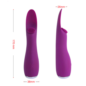 Brosse chauffante en silicone, jouet sexuel pour femme, masturbateur vibrant à léchage de langue, stimulateur pour femmes - Product Image 5