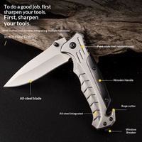 Outdoor Survival Vouwmes 440C Staal Hoge hardheid Zelfverdediging Draagbaar Klein Fruitmes Gereedschap Opvouwbaar