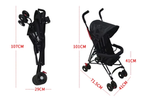 Chariot tout-terrain pliable pour tout-petits avec double freinage sur les roues arrière, prix d'usine JXB