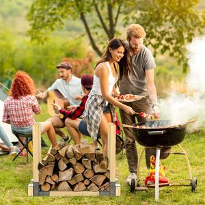 Kit Supporto per Legna <span class=keywords><strong>da</strong></span> Ardere <span class=keywords><strong>da</strong></span> Esterno, Porta Legna Regolabile <span class=keywords><strong>Fai</strong></span>-<span class=keywords><strong>da</strong></span>-<span class=keywords><strong>Te</strong></span>, Supporto Nero per Legna <span class=keywords><strong>da</strong></span> Ardere - Product Image 4