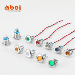 ABEI Blau Rot Grün Gelb Weiß 12 v1 Leucht lampe 16mm konkave Metall-LED-Anzeige lampe für Auto - Product Image 4