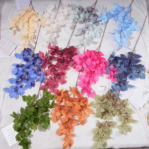 Hojas Artificiales de Pájaro Azul de Plástico de 30cm-100cm, Decoración para Bodas, Tema Forestal, Fondo para Fotografía, Arreglo de Vegetación - Product Image 1