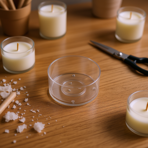 Stampo per Candele ILAN, Diametro 38mm, Altezza 16mm, Stampo in Plastica Trasparente per Candele Fai-da-Te, Set da 4 Pezzi - Product Image 2