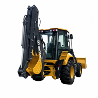 XCMG XC8-C2570 Backhoe Loader 4WD Alat Penggali Roda Kecil untuk Konstruksi Pertanian, Pipa Utilitas, dan Pekerjaan Kebun