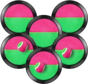 2025 nhựa + bóng tennis + túi lưới Velcro quăng đặt ra cửa chơi đồ chơi trẻ em - Product Image 4