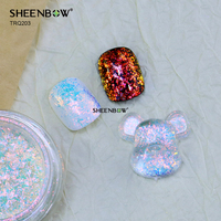 Pigment Multichrome de Qualité Cosmétique pour Ongles et Maquillage, Résistant aux Solvants, Transparent, à Changement de Couleur, Effet Opale Caméléon en Flocons