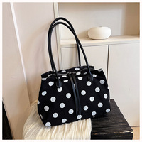 Sac fourre-tout en toile à pois grande capacité pour femme, nouvelle collection 2026, sac à main léger de qualité supérieure