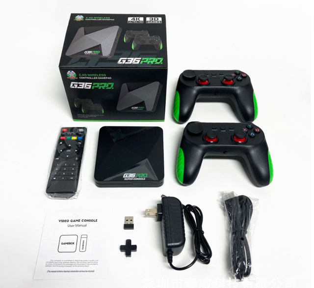 New G36 PRO 4K TV Box Dual System Home Game Console with Wireless G11pro Video Games Available in EU/US Plug Types