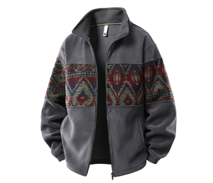 Patchwork Corduroy Vintage Aztec with Zipper New <strong>Western</strong> Men's Coats Plus Size Men's <strong>Jackets</strong> Coat 2026 Plus Size Men's <strong>Jackets</strong> - Product Image 3