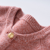 Cardigan en cachemire tricoté de haute qualité pour femmes, couleur unie, avec logo papillon mignon, manches longues