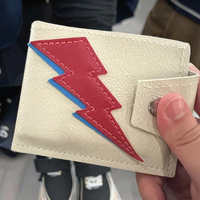 Dompet Kartu Pendek Kulit Sapi Asli Pria dengan RFID, Dompet Koin Ber-resleting, Model Pendek, Buka-Tutup, Portabel