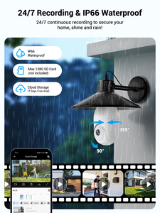 Techage tuya 2MP ngoài trời Wifi Mạng CCTV <span class=keywords><strong>Camera</strong></span> PTZ đám mây Đồng hồ treo tường Bullet Bulb <span class=keywords><strong>Camera</strong></span> không dây - Product Image 4