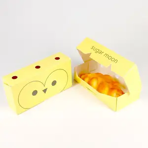 彩色便携式糕点盒蛋糕甜点包装盒慕斯甜点尺寸可定制印刷甜甜圈盒