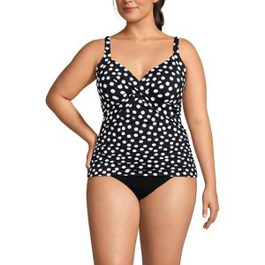 ชุดว่ายน้ำผู้หญิงแบบ Tankini ทนคลอรีน คอวี ผ้ายืดโพลีเอสเตอร์ UPF50+ แบบไม่มีแขน - Product Image 1