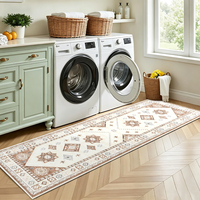 Tapis de couloir géométrique antidérapant, imprimé, doux, écologique, lavable en machine, pour la décoration de la buanderie, du salon, de la chambre et de la maison