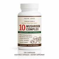 Capsules de Complexe de Champignons Biologiques 10 en 1 Chaga Ganoderma Lucidum Queue de Dinde Relaxation 60 Comprimés Marque Privée Personnalisée