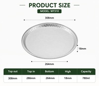 Plaques à pizza rondes épaisses et robustes, personnalisées, imprimées Moyen-Orient, en aluminium de qualité alimentaire, 10 pouces, pour four, peu profondes