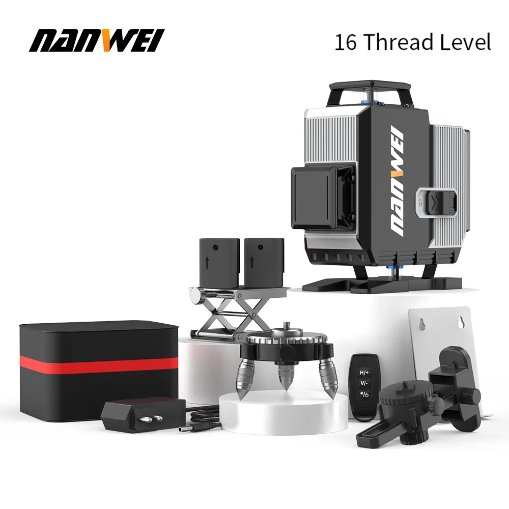 NANWEI OEM16 라인 3D 레이저 레벨 타일 레이저 레벨링 도구 360 도 기계 도구 Lazer 레벨러