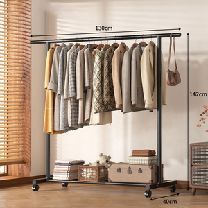 Metal Clothes <b>Hanger</b> Clothes Storage Rack Rust Proof Sturdy Hanging Set - Product Image 3