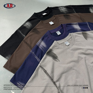 T-shirt rétro de style américain <span class=keywords><strong>Bauhaus</strong></span> imprimé, ample, à manches courtes, en pur coton, résistant aux UV, respirant, style streetwear pour hommes et femmes - Product Image 4
