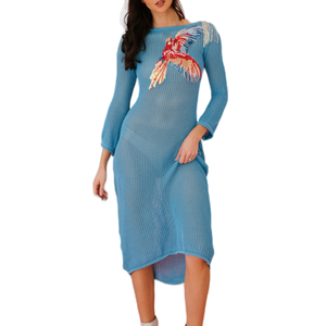 Maglione Casual da <span class=keywords><strong>Donna</strong></span> Personalizzato OEM & ODM, Design Jacquard in 100% <span class=keywords><strong>Cotone</strong></span> per Primavera - Product Image 1