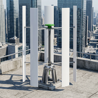 Éolienne à axe vertical en alliage d'aluminium certifiée CE, 100 kW, 11 m de hauteur, 400 V, pour usage domestique, source d'énergie renouvelable