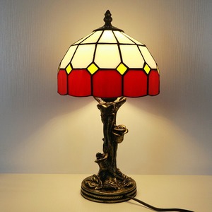 Tiffany Style Butterfly Stained Glass Lampshade Desk Lights 8Inch Handcrafted Colorful Glass Table <b>Lamps</b> Bedroom - Product Image 5