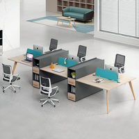 Bureau de travail modulaire pour ordinateur portable, bureau de travail pour 2 personnes, cloison de bureau, mobilier de bureau, vente en gros